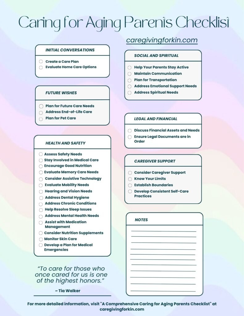Caring for Aging Parents Checklist