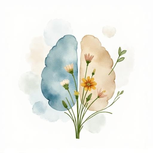 watercolor painting of a brain to represent dementia.